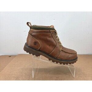 TIMBERLAND 87576 Men's Moc Toe Chukka Boots Brown Leather Size 12M